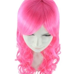 HPO Long Curly Party Pink Womens Wig | Stage Event Party Ready Colorful Wig | Premium Breathable Capless Cap 17 HPO Long Curly Party Pink Womens Wig | Stage Event Party Ready Colorful Wig | Premium Breathable Capless Cap
