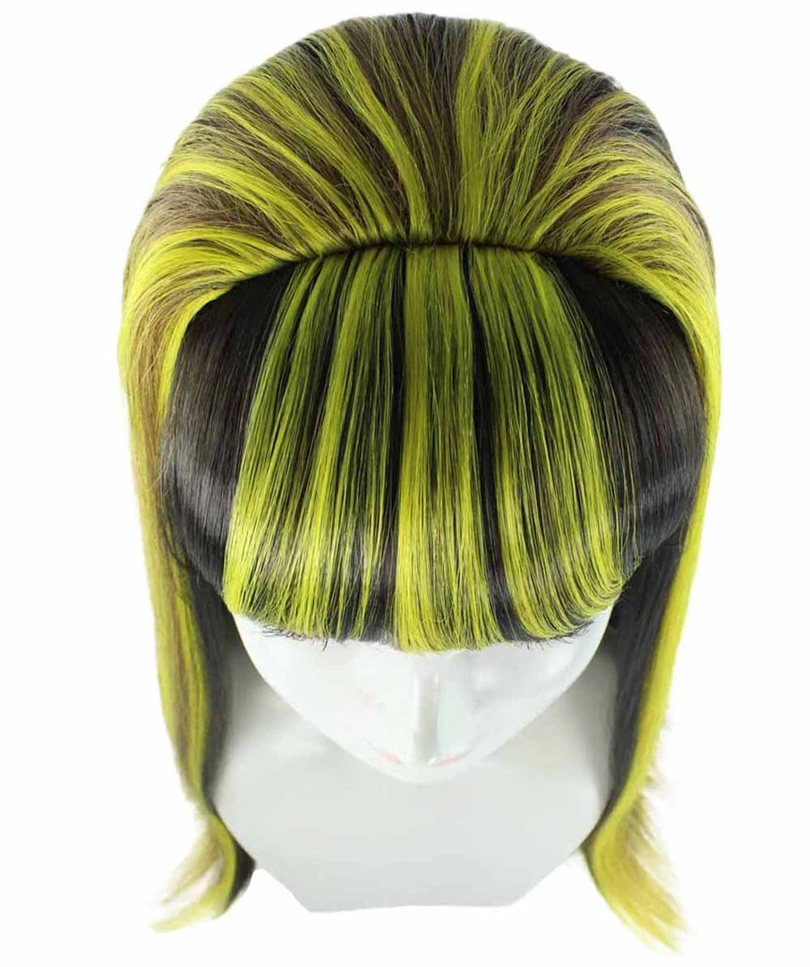 HPO Monster Womens Wig | Neon Yellow & Black Cosplay Halloween Wig | Premium Breathable Capless Cap 7 HPO Monster Womens Wig | Neon Yellow & Black Cosplay Halloween Wig | Premium Breathable Capless Cap