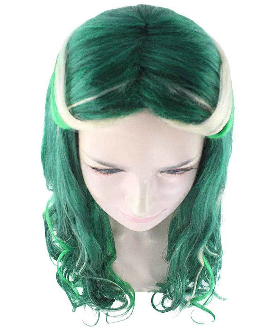 HPO Zombie Womens Wig | Green Sexy Cosplay Party Halloween Wig | Premium Breathable Capless Cap 7 HPO Zombie Womens Wig | Green Sexy Cosplay Party Halloween Wig | Premium Breathable Capless Cap