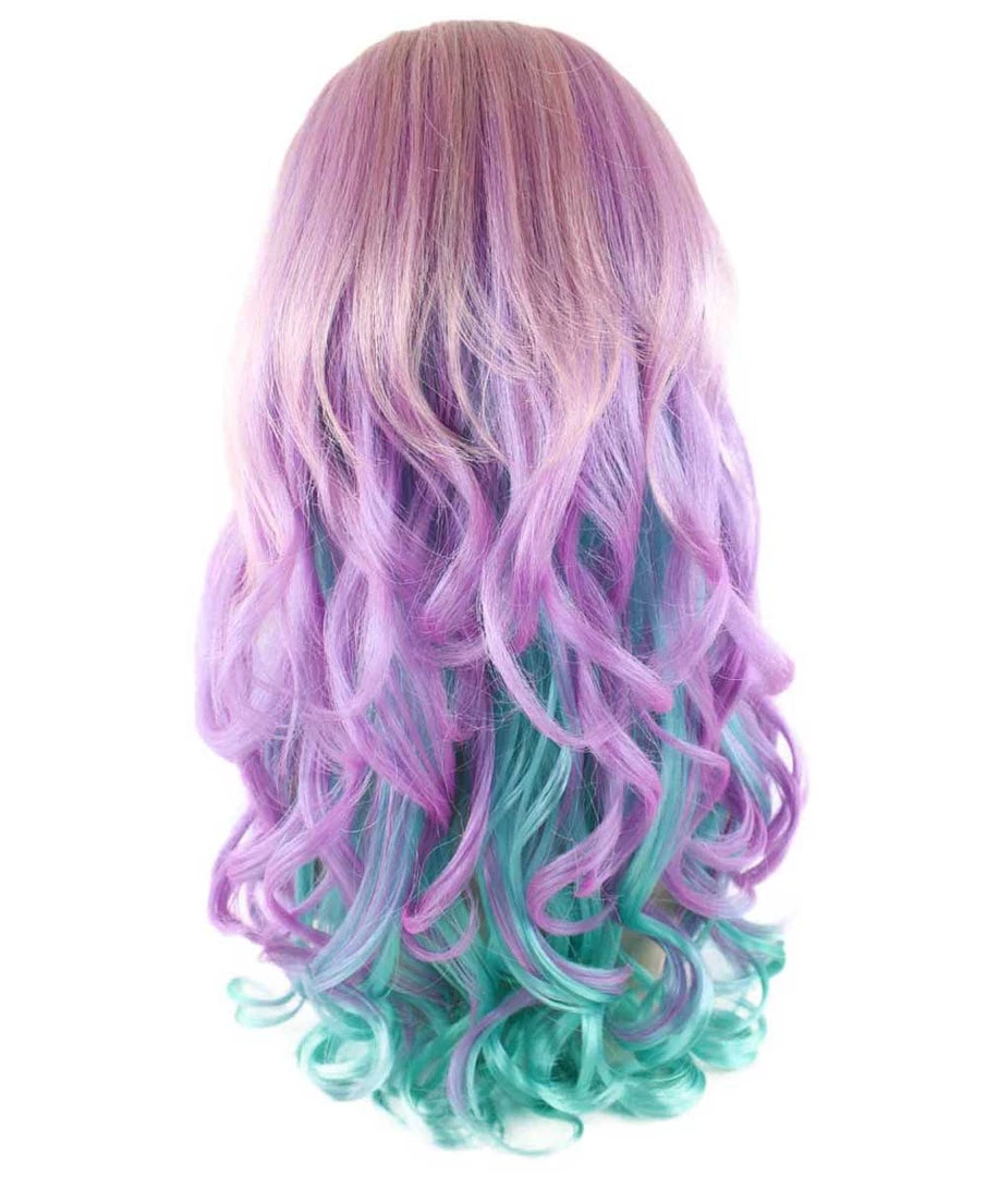 HPO Long Curly Pink And Purple Ombre Womens Wig | Stage Event Party Ready Colorful Wig | Premium Breathable Capless Cap 4 HPO Long Curly Pink And Purple Ombre Womens Wig | Stage Event Party Ready Colorful Wig | Premium Breathable Capless Cap