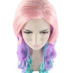 HPO Long Curly Pink And Purple Ombre Womens Wig | Stage Event Party Ready Colorful Wig | Premium Breathable Capless Cap 15 HPO Long Curly Pink And Purple Ombre Womens Wig | Stage Event Party Ready Colorful Wig | Premium Breathable Capless Cap