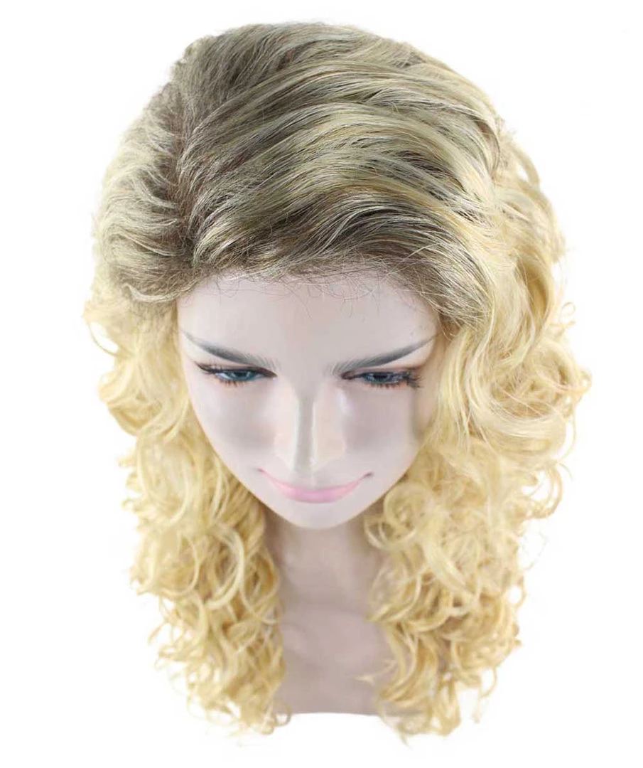 HPO Women's Latina Diva Womens Wig | Long Curly Blond Fancy Halloween Wig | Premium Breathable Capless Cap 7 HPO Women's Latina Diva Womens Wig | Long Curly Blond Fancy Halloween Wig | Premium Breathable Capless Cap
