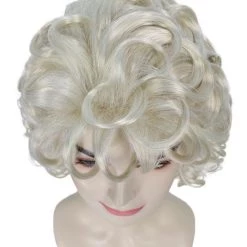 HPO TV Movie Womens Wig | Medium Blond Glamour Curly Wig | Premium Breathable Capless Cap Men's 15 HPO TV Movie Womens Wig | Medium Blond Glamour Curly Wig | Premium Breathable Capless Cap Men's