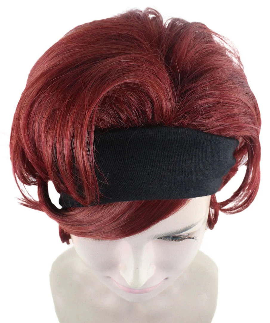 HPO 60's Womens Go-Go Wig With Headband | Auburn Vintage Wig | Premium Breathable Capless Cap 7 HPO 60's Womens Go-Go Wig With Headband | Auburn Vintage Wig | Premium Breathable Capless Cap