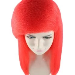 HPO Women's Red Mermaid Womens Wig | Sexy Cosplay Party Halloween Wig | Premium Breathable Capless Cap