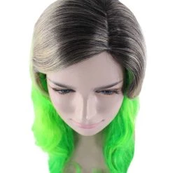 HPO Women's Long Wavy Ombre Green Womens Wig | Fancy Party Event Ready Halloween Wig | Premium Breathable Capless Cap 15 HPO Women's Long Wavy Ombre Green Womens Wig | Fancy Party Event Ready Halloween Wig | Premium Breathable Capless Cap