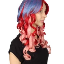 HPO Long Curly Pink Ombre Womens Wig | Stage Event Party Ready Colorful Wig | Premium Breathable Capless Cap Men's 17 HPO Long Curly Pink Ombre Womens Wig | Stage Event Party Ready Colorful Wig | Premium Breathable Capless Cap Men's
