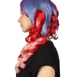 HPO Long Curly Pink Ombre Womens Wig | Stage Event Party Ready Colorful Wig | Premium Breathable Capless Cap Men's 15 HPO Long Curly Pink Ombre Womens Wig | Stage Event Party Ready Colorful Wig | Premium Breathable Capless Cap Men's