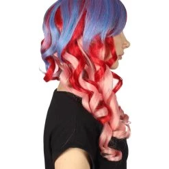 HPO Long Curly Pink Ombre Womens Wig | Stage Event Party Ready Colorful Wig | Premium Breathable Capless Cap Men's 18 HPO Long Curly Pink Ombre Womens Wig | Stage Event Party Ready Colorful Wig | Premium Breathable Capless Cap Men's