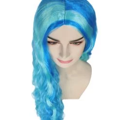 HPO Monster Womens Wig | Long Sky Blue Wavy Glamour Cosplay Halloween Wig | Premium Breathable Capless Cap 17 HPO Monster Womens Wig | Long Sky Blue Wavy Glamour Cosplay Halloween Wig | Premium Breathable Capless Cap