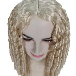 HPO Film Star Long Spiral Curls Womens Wig | Blonde Fancy Character Cosplay Halloween Wig | Premium Breathable Capless Cap