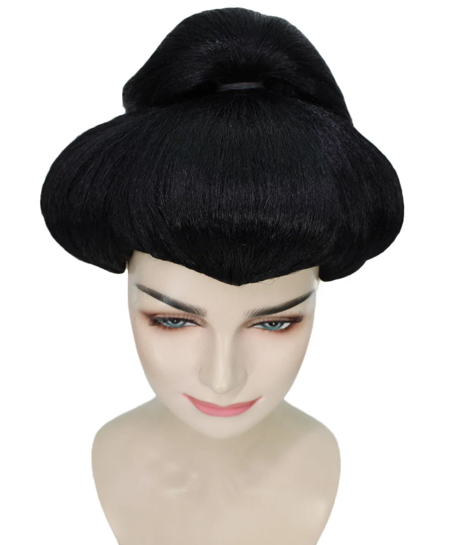 HPO Japanese Geisha Wig | Women's Black Wig | Premium Breathable Capless Cap 7 HPO Japanese Geisha Wig | Women's Black Wig | Premium Breathable Capless Cap