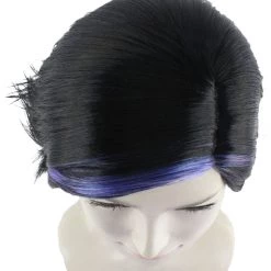HPO Animation Hero Womens Wig | Short Black Purple TV/Movie Wig | Premium Breathable Capless Cap 15 HPO Animation Hero Womens Wig | Short Black Purple TV/Movie Wig | Premium Breathable Capless Cap