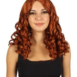 HPO Women Curly Brown Wig | Premium Breathable Capless Cap Women's