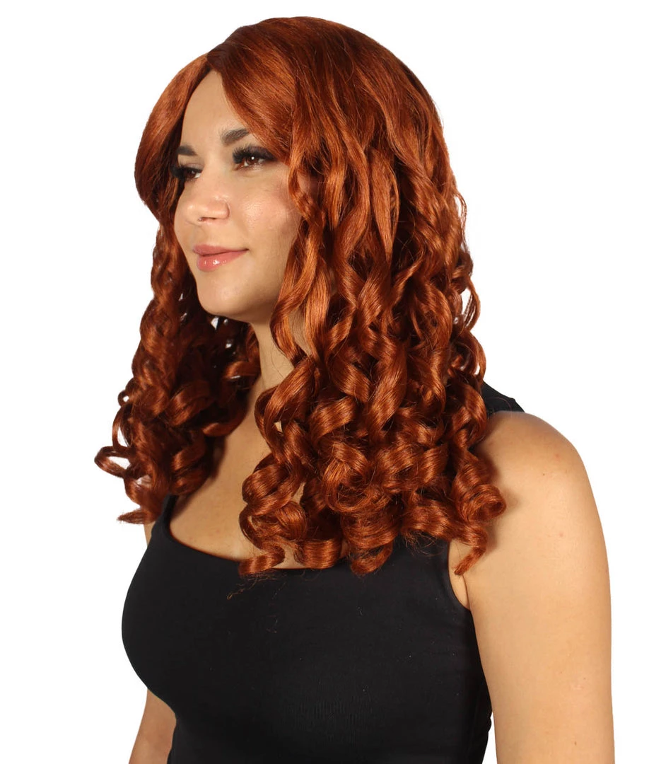 HPO Women Curly Brown Wig | Premium Breathable Capless Cap Women's 2 HPO Women Curly Brown Wig | Premium Breathable Capless Cap Women's