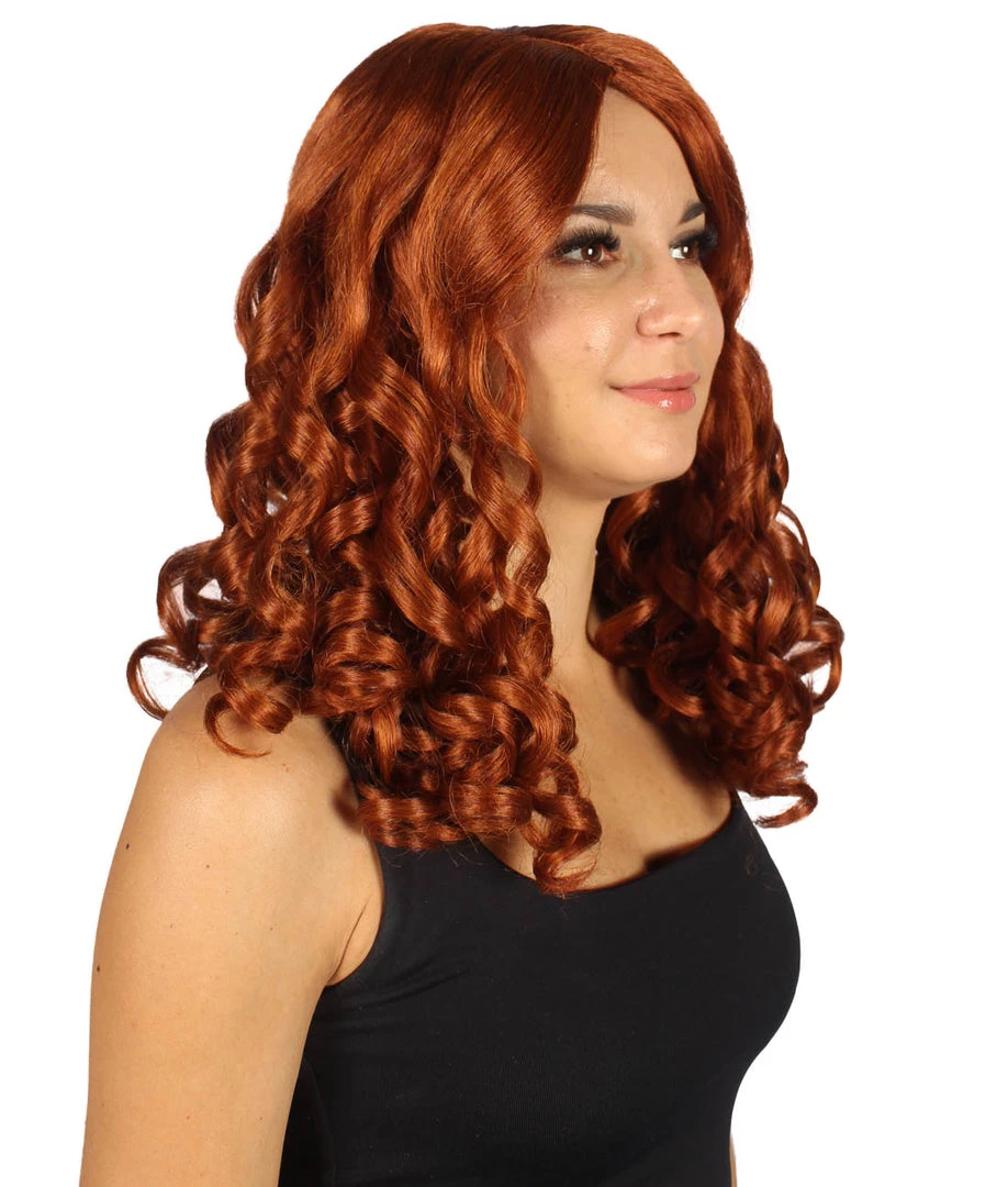 HPO Women Curly Brown Wig | Premium Breathable Capless Cap Women's 6 HPO Women Curly Brown Wig | Premium Breathable Capless Cap Women's