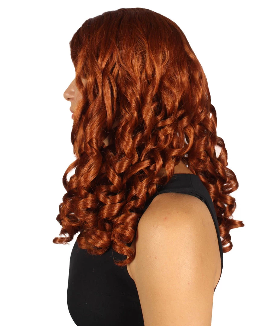 HPO Women Curly Brown Wig | Premium Breathable Capless Cap Women's 3 HPO Women Curly Brown Wig | Premium Breathable Capless Cap Women's