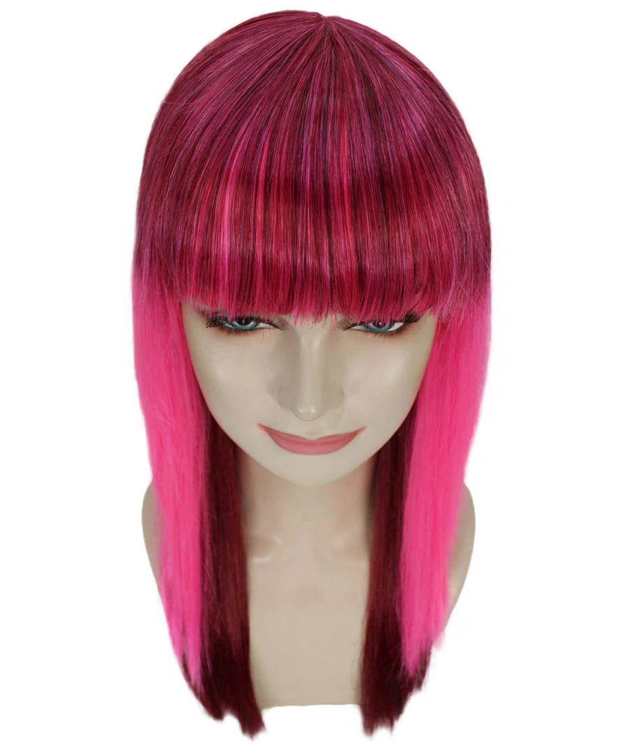 HPO Women's Ninja Womens Wig | Neon Coral Pink Movie Wig | Premium Breathable Capless Cap 7 HPO Women's Ninja Womens Wig | Neon Coral Pink Movie Wig | Premium Breathable Capless Cap