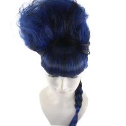 HPO Women's Navy Blue Braided Cosplay Womens Wig | TV/Movie Fancy Cosplay Halloween Wig | Premium Breathable Capless Cap 15 HPO Women's Navy Blue Braided Cosplay Womens Wig | TV/Movie Fancy Cosplay Halloween Wig | Premium Breathable Capless Cap