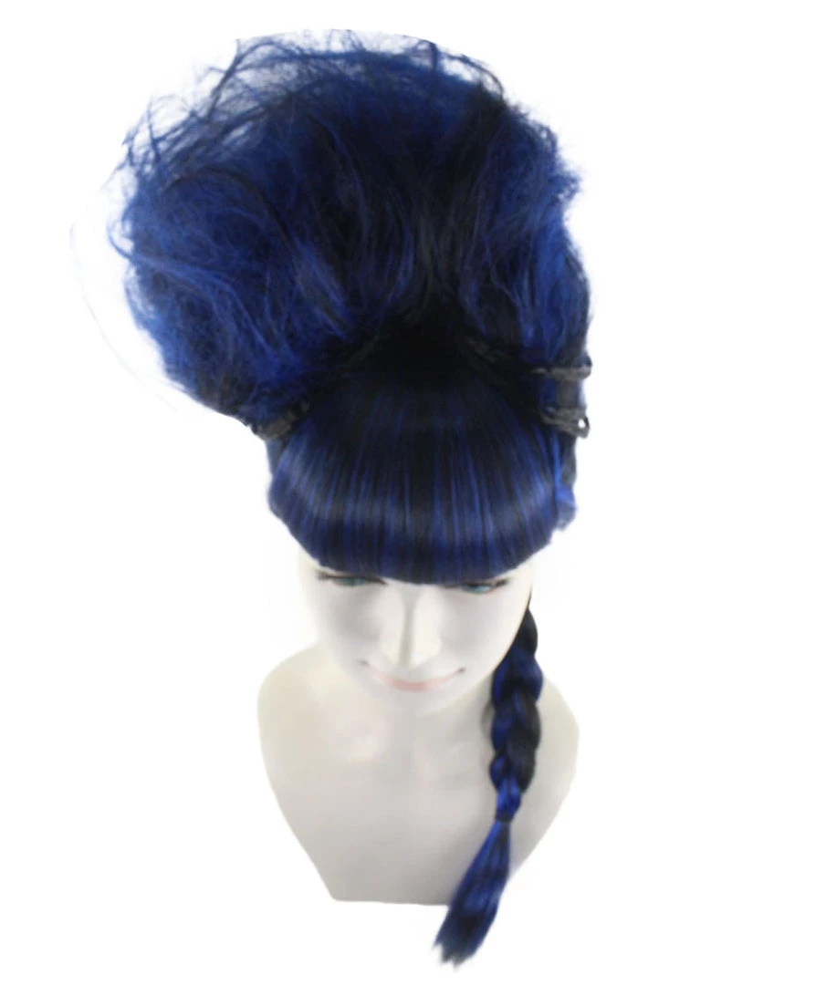 HPO Women's Navy Blue Braided Cosplay Womens Wig | TV/Movie Fancy Cosplay Halloween Wig | Premium Breathable Capless Cap 7 HPO Women's Navy Blue Braided Cosplay Womens Wig | TV/Movie Fancy Cosplay Halloween Wig | Premium Breathable Capless Cap