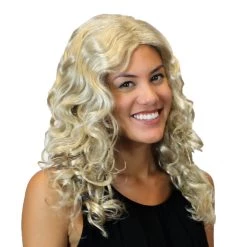 HPO Blonde Passion Womens Wig | Long Curly Glamour Cosplay Halloween Wig