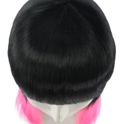 HPO Black Pink Bob Womens Wig | Long Fashion Cosplay Halloween Wig | Premium Breathable Capless Cap