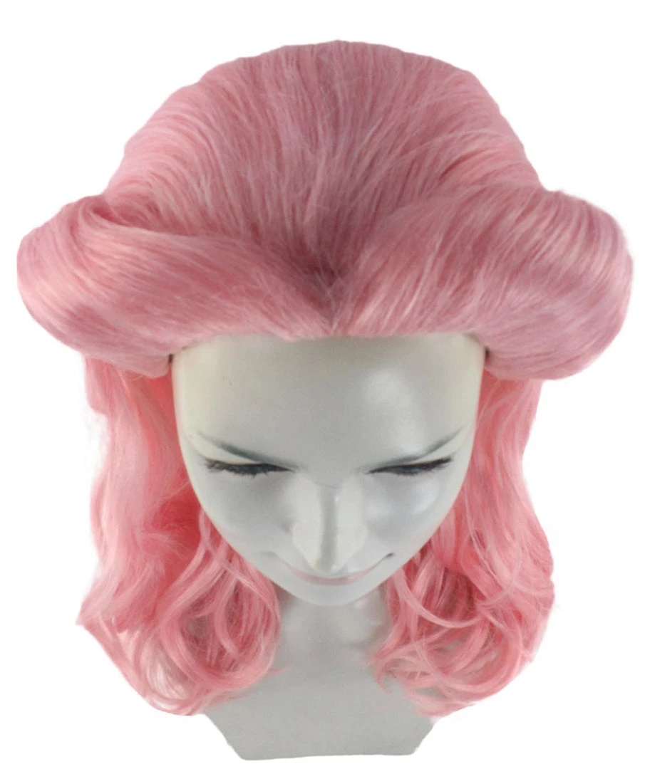 HPO Women's Womens 40's Pin Up Girl Wig | Pink Vintage Wig | Premium Breathable Capless Cap 7 HPO Women's Womens 40's Pin Up Girl Wig | Pink Vintage Wig | Premium Breathable Capless Cap