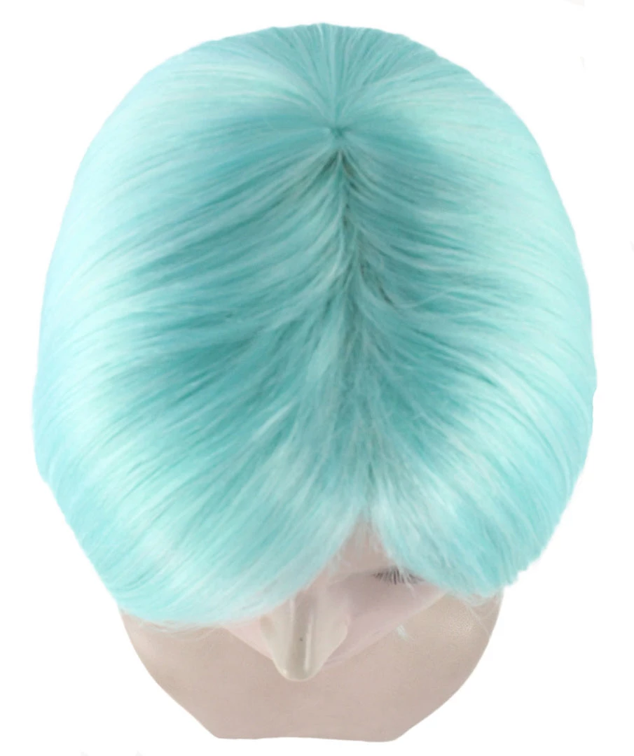HPO Lt Blue Short Party Womens Wig | Fancy Party Event Ready Halloween Wig | Premium Breathable Capless Cap 7 HPO Lt Blue Short Party Womens Wig | Fancy Party Event Ready Halloween Wig | Premium Breathable Capless Cap