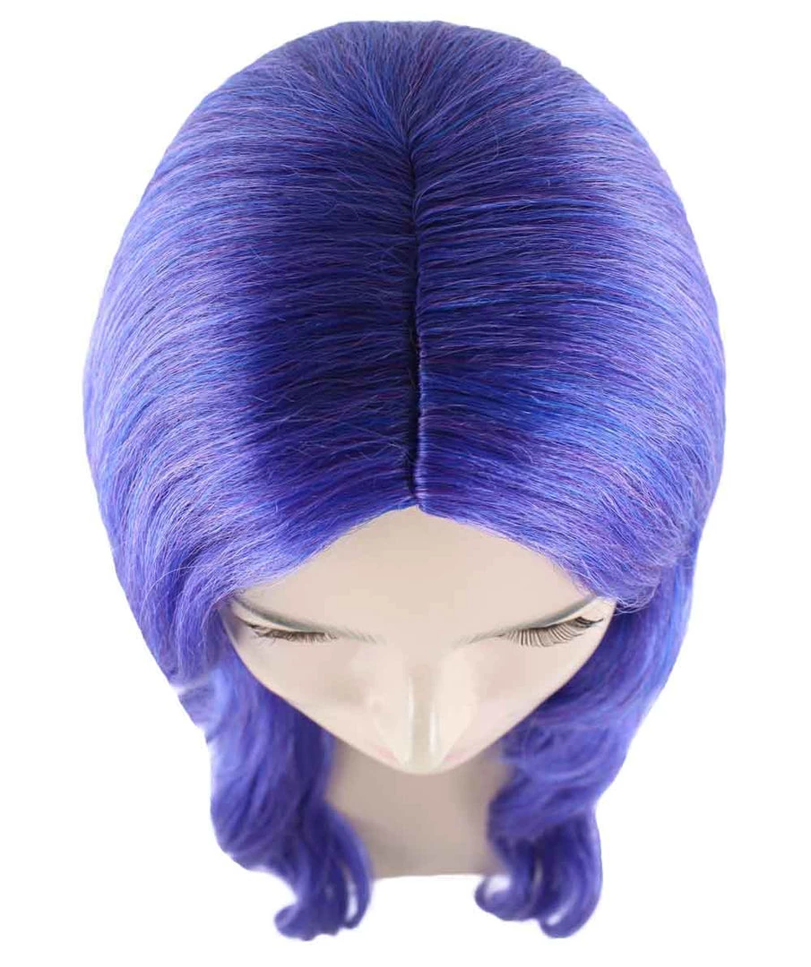 HPO Women's Long Curly Purple Womens Wig | Fancy Party Event Ready Halloween Wig | Premium Breathable Capless Cap 7 HPO Women's Long Curly Purple Womens Wig | Fancy Party Event Ready Halloween Wig | Premium Breathable Capless Cap