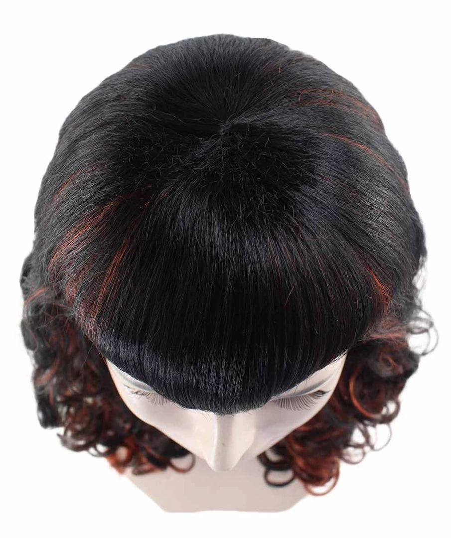 HPO Womens Passion Wig | Long Curly Black Party Ready Fancy Cosplay Halloween Wig | Premium Breathable Capless Cap Women's 7 HPO Womens Passion Wig | Long Curly Black Party Ready Fancy Cosplay Halloween Wig | Premium Breathable Capless Cap Women's