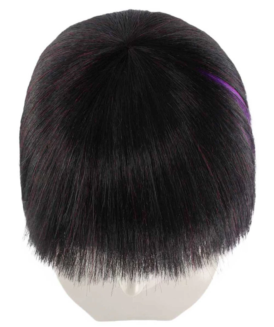 HPO Super Model Black & Purple Bob Womens Wig | Bob Party Ready Fancy Cosplay Halloween Wig | Premium Breathable Capless Cap Women's 7 HPO Super Model Black & Purple Bob Womens Wig | Bob Party Ready Fancy Cosplay Halloween Wig | Premium Breathable Capless Cap Women's