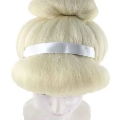 HPO Princess Womens Wig | Blonde Short Royal Bun Wig | Premium Breathable Capless Cap Women's