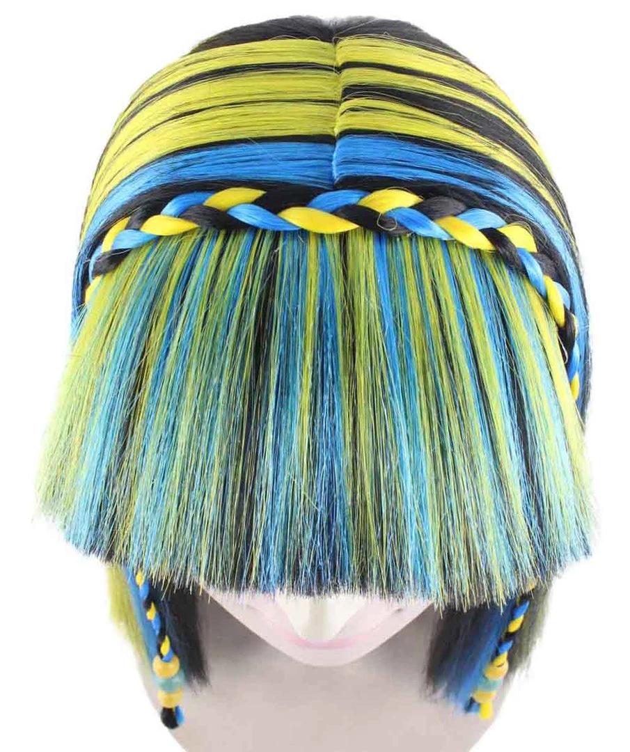 HPO Womens Medium Straight Styles Multi Color Wig | Premium Breathable Capless Cap 7 HPO Womens Medium Straight Styles Multi Color Wig | Premium Breathable Capless Cap