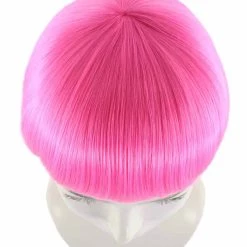 HPO Pink Short Bob Womens Wig | Party Ready Fancy Cosplay Halloween Wig | Premium Breathable Capless Cap Women's 15 HPO Pink Short Bob Womens Wig | Party Ready Fancy Cosplay Halloween Wig | Premium Breathable Capless Cap Women's