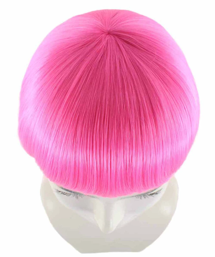 HPO Pink Short Bob Womens Wig | Party Ready Fancy Cosplay Halloween Wig | Premium Breathable Capless Cap Women's 7 HPO Pink Short Bob Womens Wig | Party Ready Fancy Cosplay Halloween Wig | Premium Breathable Capless Cap Women's