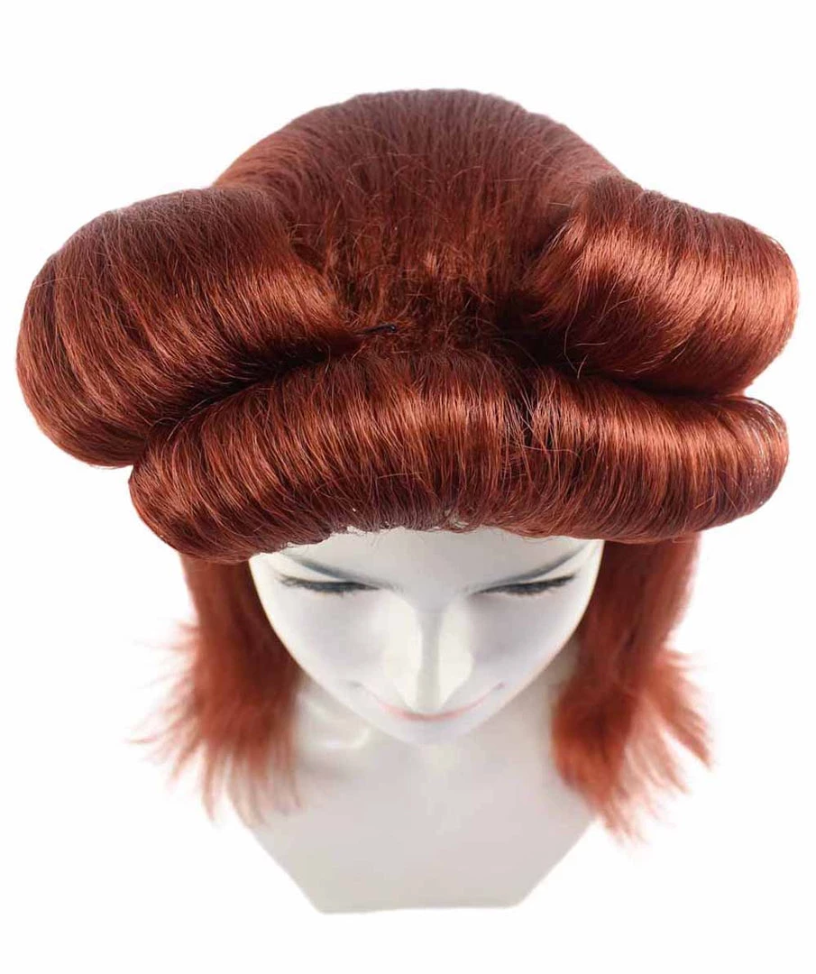 HPO Women's 40s Pin Up Girl Brown Womens Wig | Cosplay Halloween Wig | Premium Breathable Capless Cap 7 HPO Women's 40s Pin Up Girl Brown Womens Wig | Cosplay Halloween Wig | Premium Breathable Capless Cap