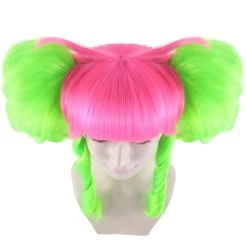 HPO Circus Sweetie Clown Womens Wig | Ping Green Party Event Ready Cosplay Halloween Wig | Premium Breathable Capless Cap 15 HPO Circus Sweetie Clown Womens Wig | Ping Green Party Event Ready Cosplay Halloween Wig | Premium Breathable Capless Cap