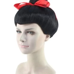 HPO Japanese Geisha Womens Wig | Asian Sumo Kung Fu Fancy Halloween Wig Women's