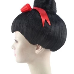 HPO Japanese Geisha Womens Wig | Asian Sumo Kung Fu Fancy Halloween Wig Women's