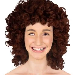 HPO Men's Womens Medium Curly Olympian Lady Wigs Collections | Cosplay Halloween Wigs | Premium Breathable Capless Cap