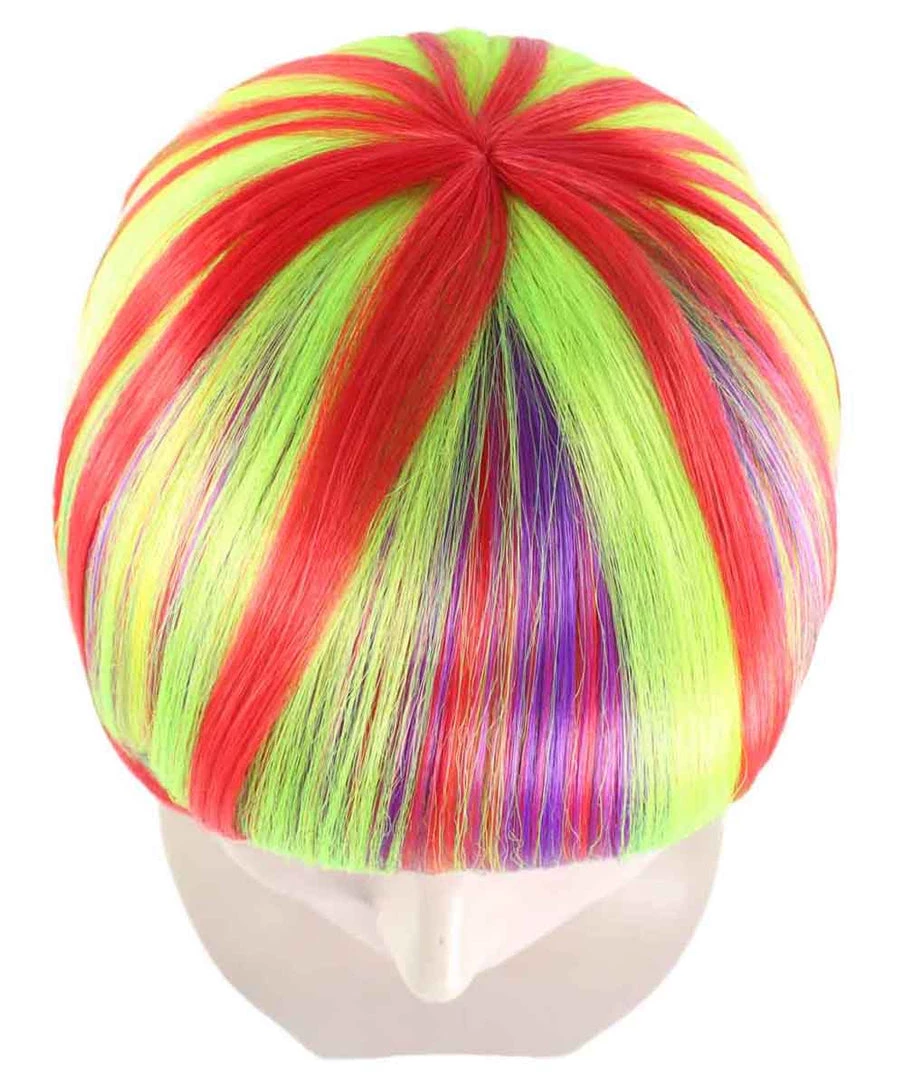 HPO Womens Rainbow Bob Wig | Colorful Party Ready Fancy Cosplay Halloween Wig | Premium Breathable Capless Cap Women's 7 HPO Womens Rainbow Bob Wig | Colorful Party Ready Fancy Cosplay Halloween Wig | Premium Breathable Capless Cap Women's