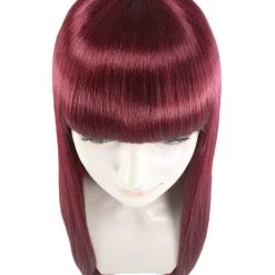 HPO Long Bob Womens Wig | Fancy Party Event Ready Halloween Wig (Lots Of Color Options) | Premium Breathable Capless Cap