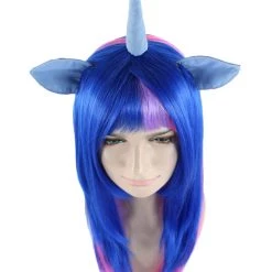 HPO Unicorn Horn And Ears Womens Wig | Sexy Cosplay Party Halloween Wig | Premium Breathable Capless Cap 15 HPO Unicorn Horn And Ears Womens Wig | Sexy Cosplay Party Halloween Wig | Premium Breathable Capless Cap
