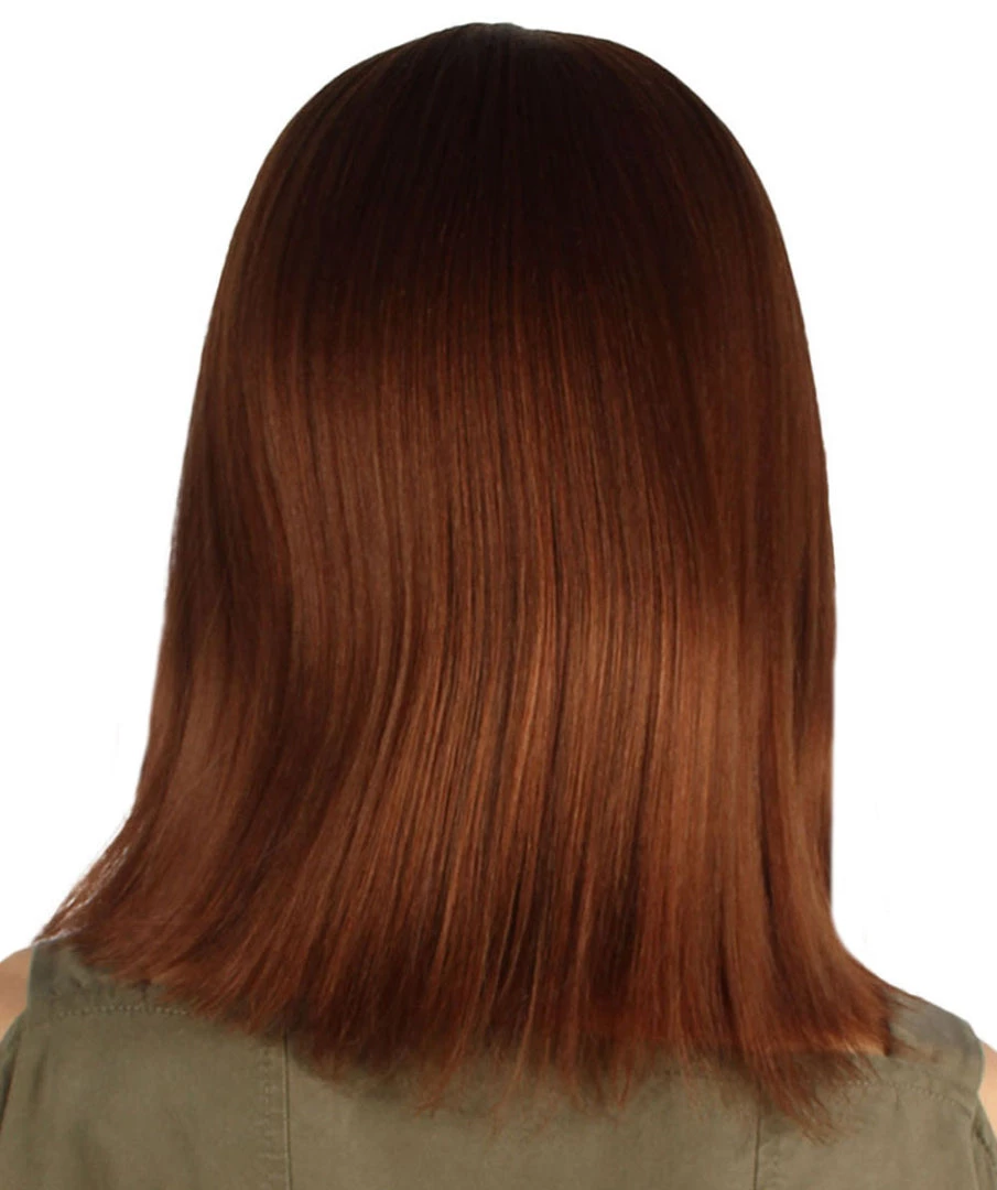 HPO Womens Medium Bob Wigs | Burgundy Cosplay Halloween Wigs | Premium Breathable Capless Cap 4 HPO Womens Medium Bob Wigs | Burgundy Cosplay Halloween Wigs | Premium Breathable Capless Cap