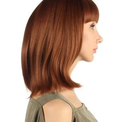 HPO Womens Medium Bob Wigs | Burgundy Cosplay Halloween Wigs | Premium Breathable Capless Cap 12 HPO Womens Medium Bob Wigs | Burgundy Cosplay Halloween Wigs | Premium Breathable Capless Cap