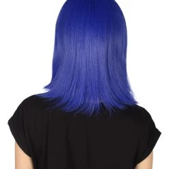 HPO Women's Womens Medium Bob Dark Blue Cosplay Wig | Premium Breathable Capless Cap 12 HPO Women's Womens Medium Bob Dark Blue Cosplay Wig | Premium Breathable Capless Cap