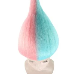 HPO Women's Womens Pink & Blue Two-tone Troll Wig | Premium Breathable Capless Cap 18 HPO Women's Womens Pink & Blue Two-tone Troll Wig | Premium Breathable Capless Cap