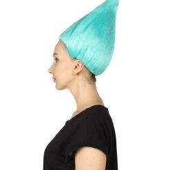 HPO Women's Womens Pink & Blue Two-tone Troll Wig | Premium Breathable Capless Cap 14 HPO Women's Womens Pink & Blue Two-tone Troll Wig | Premium Breathable Capless Cap