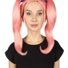HPO Women's Womens Medium Rag Doll Pink Wig | Premium Breathable Capless Cap