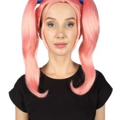 HPO Women's Womens Medium Rag Doll Pink Wig | Premium Breathable Capless Cap